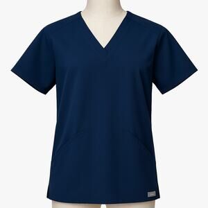 FIGS Technical Collection Scrub Top Women’s Medium Navy Blue Medical Uniform